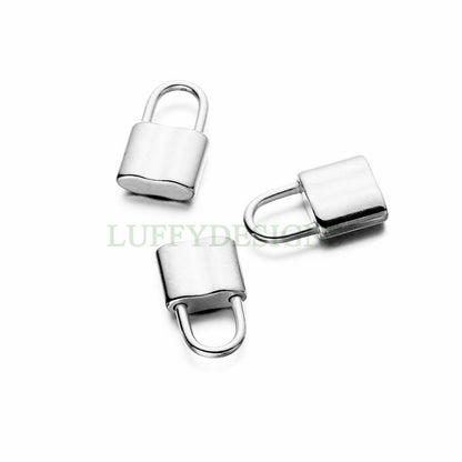 10pcs 3D Lock Charms 10x17mm, Gold plated Stainless Steel, Gold Lock Pendant Charm, Tiny Lock Findings, Rose Gold Lock Pendant