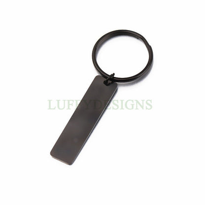 5pcs Blank bar keychain, bar keyring supplies, Gold stainless steel blanks, Ready Stamping bar keychain, Mirror Polished Engraving Keychain