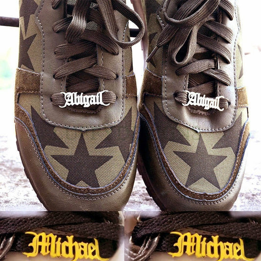 Customized Name Shoelace Buckle,Personalized Shoe Clips Shoe Buckles,Monogram Brand Shoe Jewelry Shoelace Charm,Couple Shoe Accessories