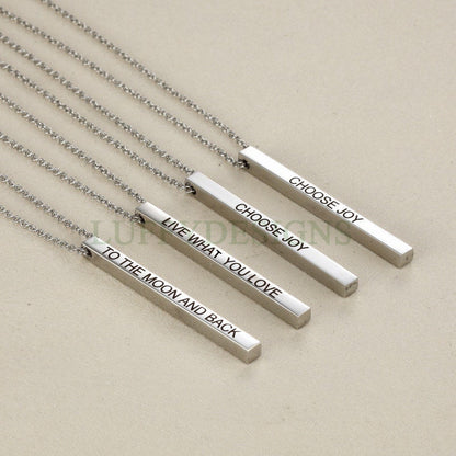 Personalized Bar Necklace