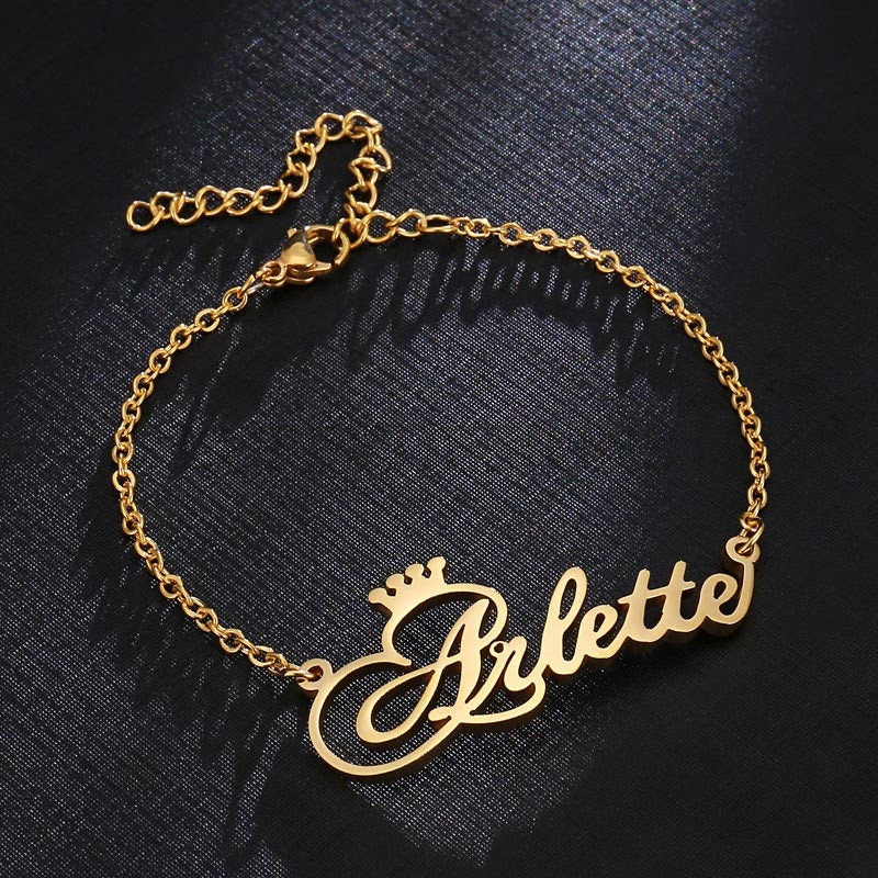 Personalized Name Jewelry, Custom Name Bracelet, Custom Word Gifts, Gold Name Bracelet, Monogram Bracelet, Memorial Jewelry, Bridal Gift
