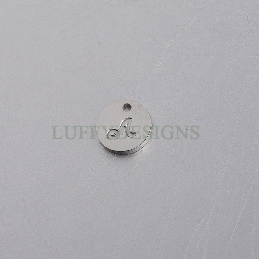 A-Z Uppercase Letter Charm, Alphabet Charm, Gold Letter Pendant, 26 Letters Initial Charms, 18K Gold Plated Stainless Steel, Mirror Polished