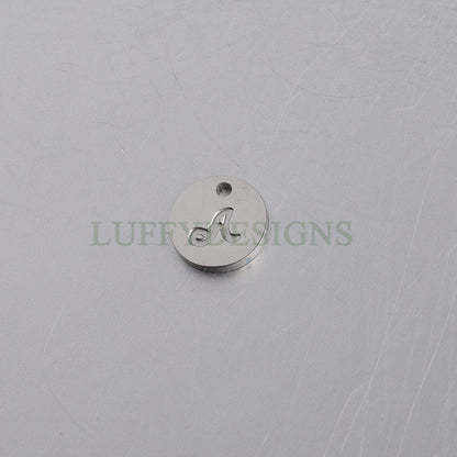 A-Z Uppercase Letter Charm, Alphabet Charm, Gold Letter Pendant, 26 Letters Initial Charms, 18K Gold Plated Stainless Steel, Mirror Polished