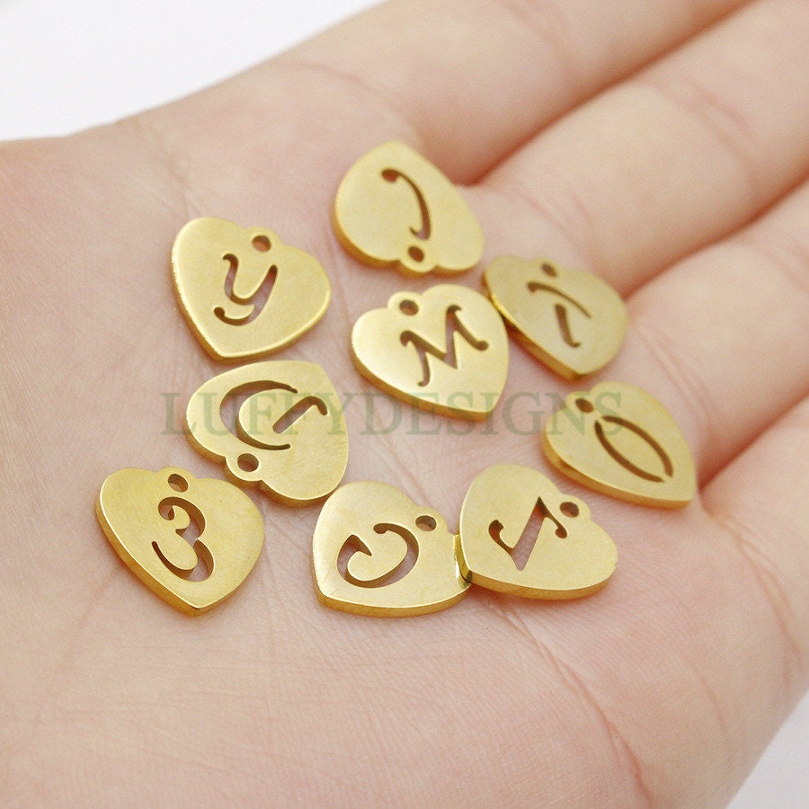 Initial Heart Charm