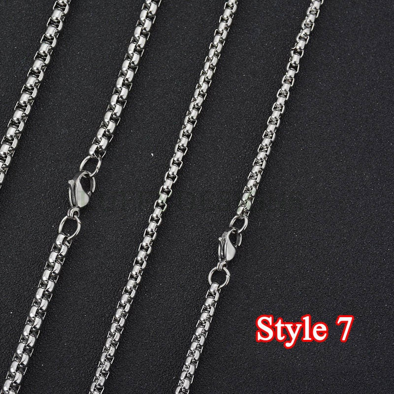 Wholesale 5pcs Finished 316L Stainless Steel Chain,  18k Gold Plated, Necklace Chains Bulk For Jewelry Making, Hypoallergenic Chain