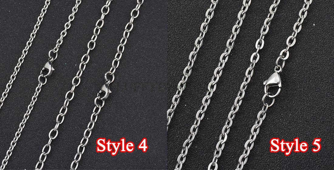 Wholesale 5pcs Finished 316L Stainless Steel Chain,  18k Gold Plated, Necklace Chains Bulk For Jewelry Making, Hypoallergenic Chain