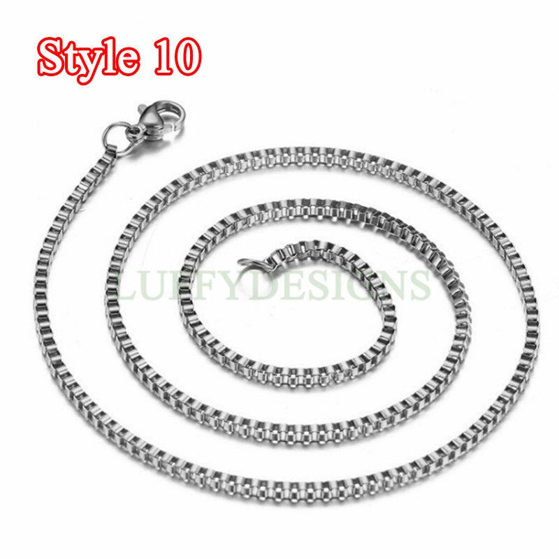 Wholesale 5pcs Finished 316L Stainless Steel Chain,  18k Gold Plated, Necklace Chains Bulk For Jewelry Making, Hypoallergenic Chain
