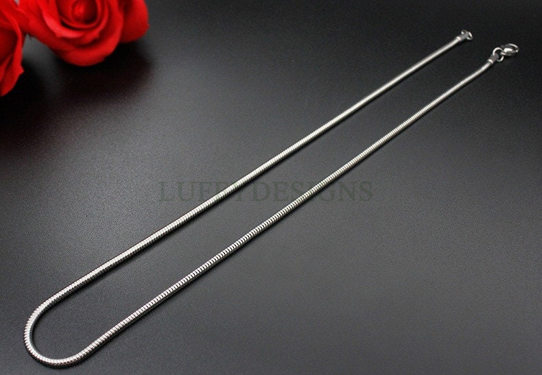 10pcs Finished 316L Stainless Steel Chains, Snake Chains, 18k Gold /Rose Gold plated, 16 /18 /20 inches, 0.9mm /1.2mm /1.5mm /2.0mm /2.4mm