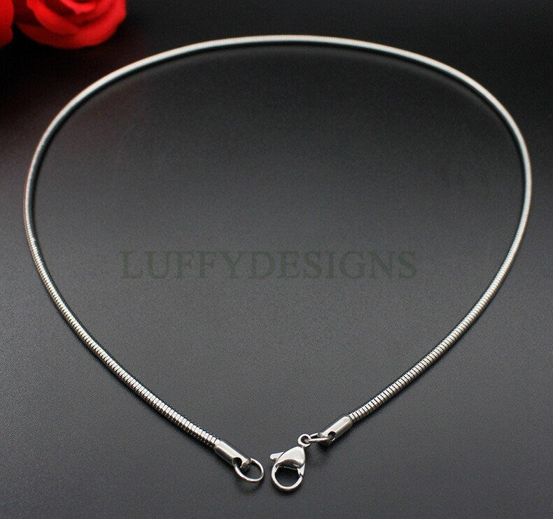 10pcs Finished 316L Stainless Steel Chains, Snake Chains, 18k Gold /Rose Gold plated, 16 /18 /20 inches, 0.9mm /1.2mm /1.5mm /2.0mm /2.4mm