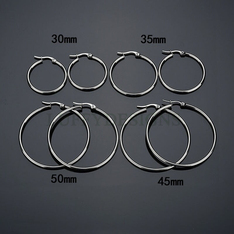 20pcs Open Clip Hoop Earrings, Clicker Ring Hoops, Earring Findings, Round Circle Ring Hoop, Big Large Ring Ear Studs Pierced Jewelry