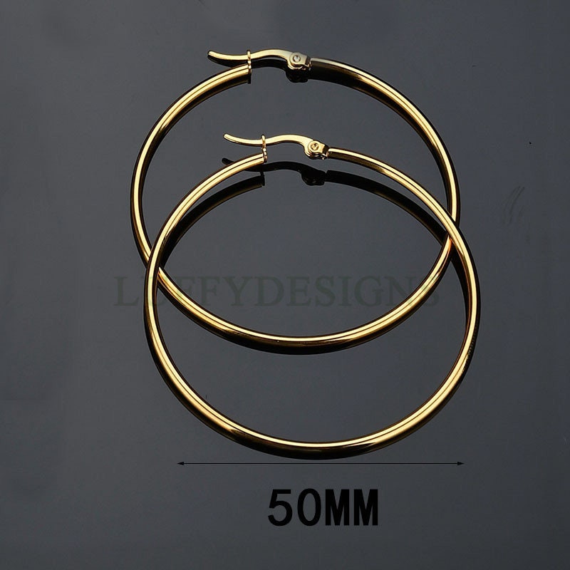 20pcs Open Clip Hoop Earrings, Clicker Ring Hoops, Earring Findings, Round Circle Ring Hoop, Big Large Ring Ear Studs Pierced Jewelry