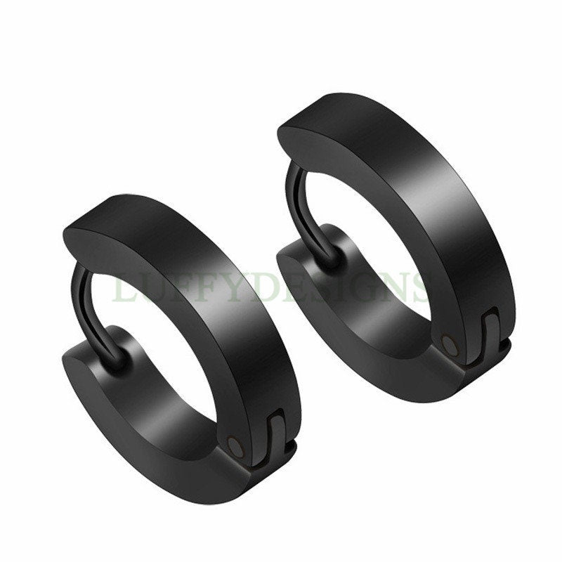 10pcs Open Clip Hoop Earrings, Clicker Ring Hoops, 316L Stainless Steel, Earring Findings, Round Circle Ring Hoop Earrings, Plain Ear Hoops