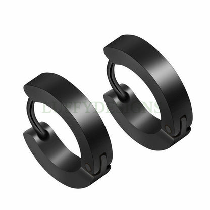 10pcs Open Clip Hoop Earrings, Clicker Ring Hoops, 316L Stainless Steel, Earring Findings, Round Circle Ring Hoop Earrings, Plain Ear Hoops