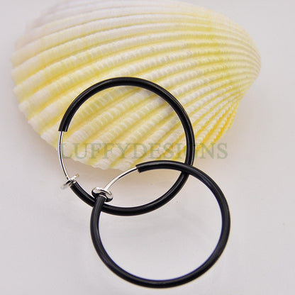 20pcs Clip On Fake Large Earrings, Ear Hoops, Gold /Rose Gold Earrings Stud 18-60mm Diameter - No Piercing Required