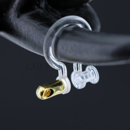 20pcs Invisible clip on earring with double holes, resin earring clip, no pierced earrings clip findings, hypoallergenic clip earrings