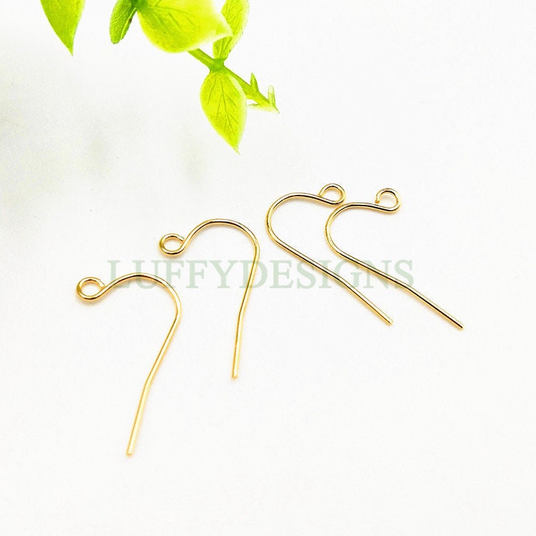 10pcs Gold Ear Wire Hooks, Earring Hooks, Earring Findings, 316L Stainless Steel Hypo Allergenic French Hooks, Earring Wires, Fish Hooks