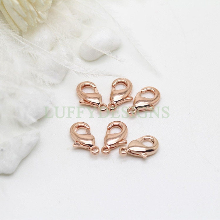 10 PCS 18K Gold/Rose Gold Plated 304 Stainless Steel, Lobster Clasps, Jewelry Supply, Vacuum plating 9mm 10mm 11mm 12mm 13mm 15mm