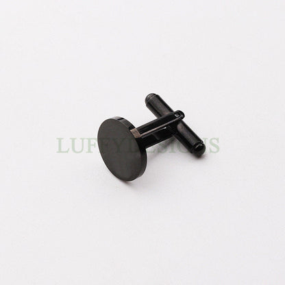 Gold Round Cufflinks ,Round Plane 15/20mm French Cufflinks Blank, Cufflink Base, Cufflinks Bezel Setting, Mirror Polished Steel Cufflinks