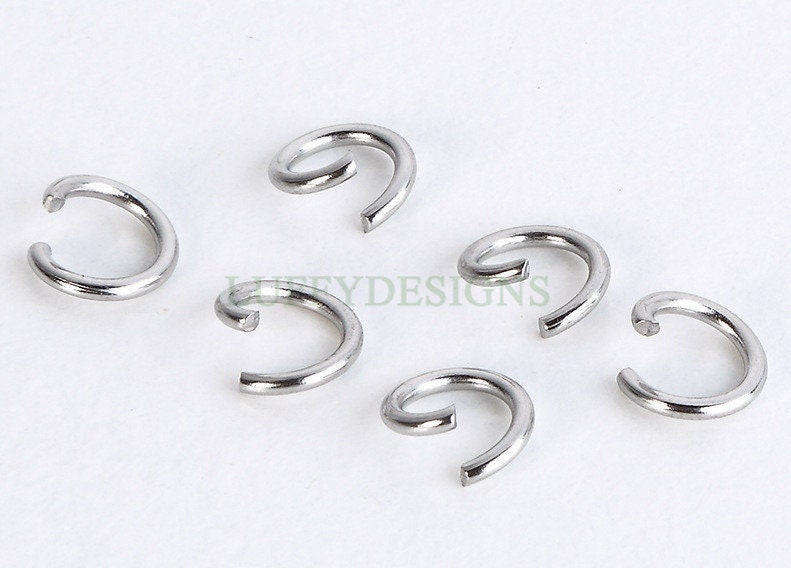 100pcs 0.8mm /20 Gauge, 18K Gold plated 304 Stainless Steel, 4mm /5mm /6mm /7mm /8mm Open Jump Rings, Link Connector, Split gold jump rings