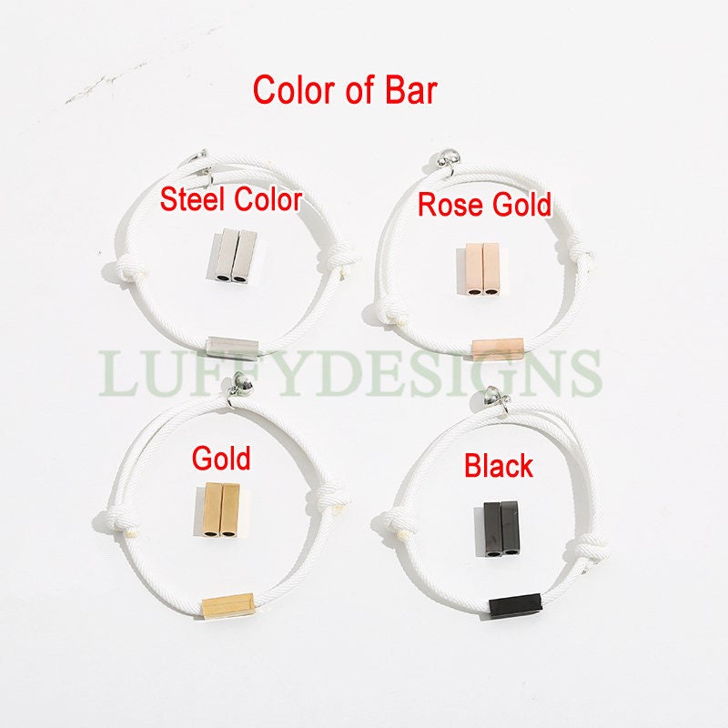 10pcs Blank Personalized Couples Bracelet, Custom Name Jewelry, Blank Magnetic Bracelet,Anniversary Bracelet Supplies,DIY Engraving Supplies