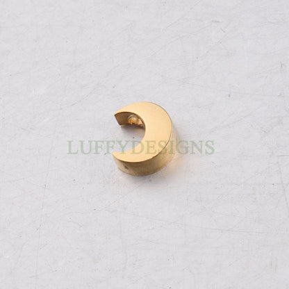 10pcs Crescent Moon Charms, 3D Moon Beads, Gold Moon Beads, 18K Gold/ Rose Gold plated Stainss Steel, Mirror Polished Moon Findings