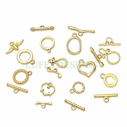 10Pcs Gold OT Toggle Clasp, DIY Jewelry Buckle, Jewelry Connectors Findings, Bracelet End OT Toggle Clasp, 18K Gold plated Stainles s Steel