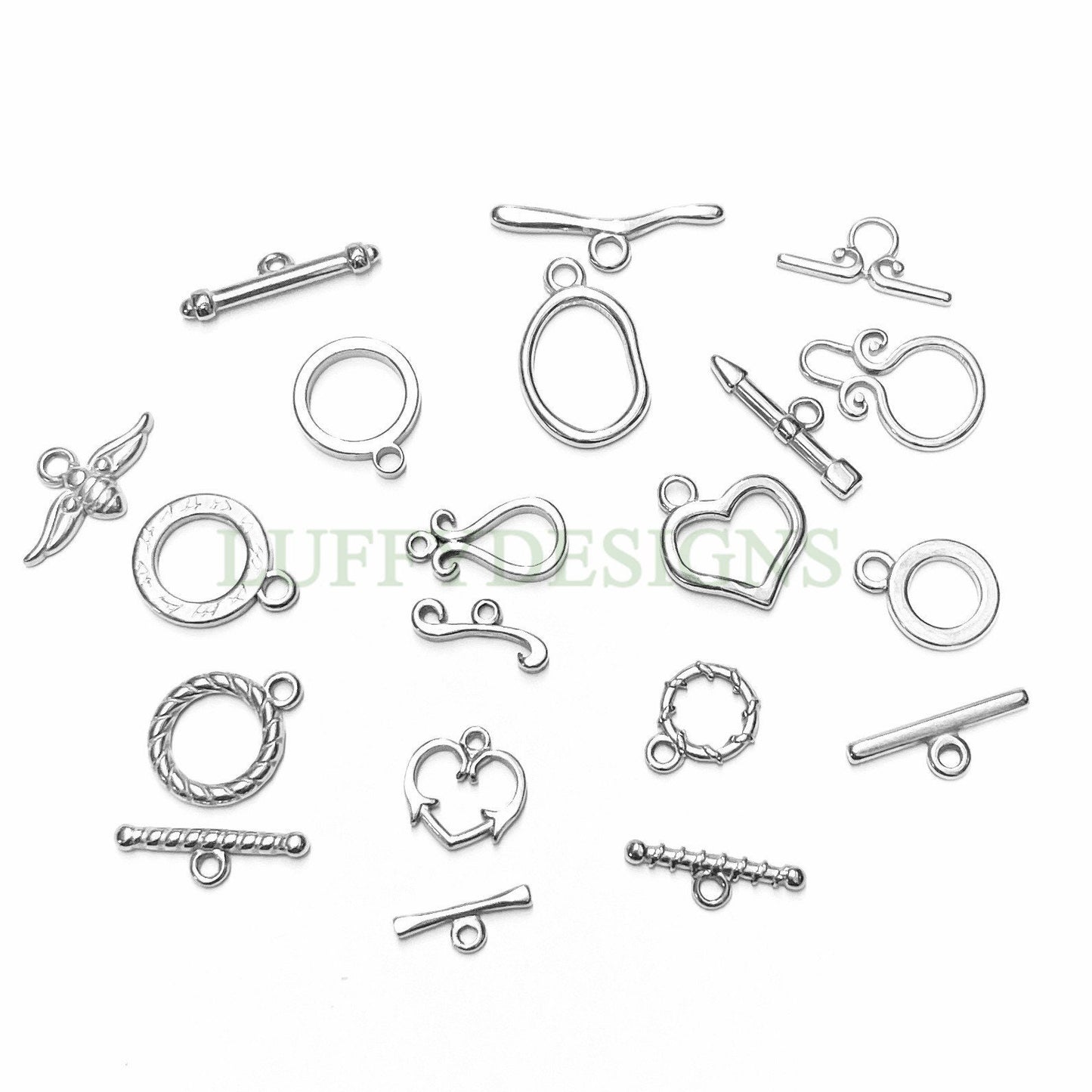10Pcs Gold OT Toggle Clasp, DIY Jewelry Buckle, Jewelry Connectors Findings, Bracelet End OT Toggle Clasp, 18K Gold plated Stainles s Steel