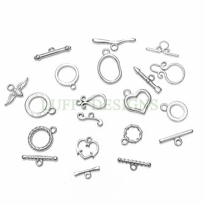 10Pcs Gold OT Toggle Clasp, DIY Jewelry Buckle, Jewelry Connectors Findings, Bracelet End OT Toggle Clasp, 18K Gold plated Stainles s Steel