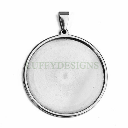 10pcs Round Bezel Tray Blanks, Cabochon Settings, Blank Bezel Base Settings, 18K Gold plated Stainless steel, Pendant Base Tray 20-40mm