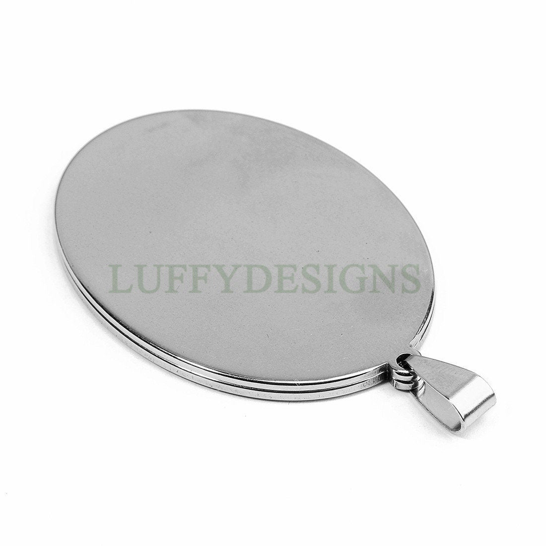 10pcs Oval Bezel Tray Blanks, Cabochon Settings, Blank Bezel Base Settings, 18K Gold plated Stainless steel, Pendant Base Tray 18x25mm