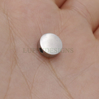 10pcs Gold Roundel Spacer Beads, Seamless Circle Ring, Flattened Round Beads, Seamless Round For Bracelet Making, 18K Gold plated