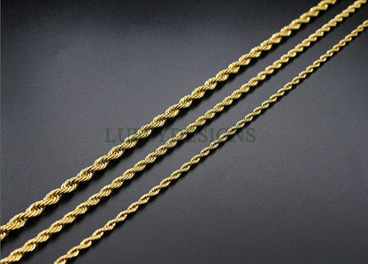 2pcs Finished Twist Chain, Twist Chain Necklace, 18k Gold /Black plated 316L Stainless Steel, Mens Chain, Men's Necklace, Hypoallergenic