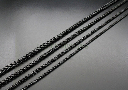 2pcs Finished Wheat Chain, Stainless Steel Necklace for Men, Men's Chain, Bulk Men's Necklace, Hypoallergenic Chain, 18-35 inches