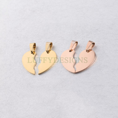 Split Heart Charm
