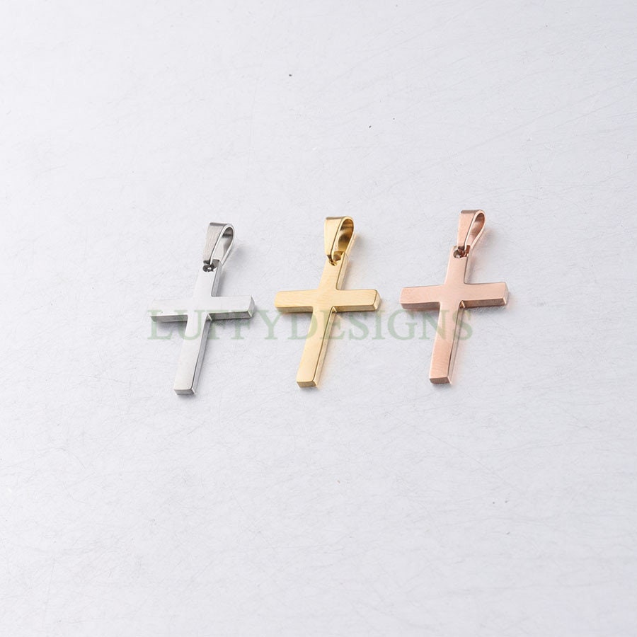 10pcs Cross Charm, Gold Cross Pendant, Christian Pendant, Communion Charm, Jesus Charm, Christian Charm,Catholic Charm,Mirror Polished Cross