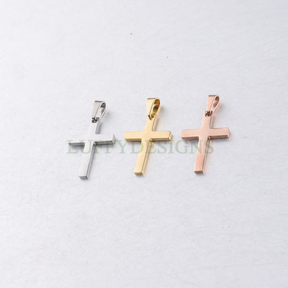 10pcs Cross Charm, Gold Cross Pendant, Christian Pendant, Communion Charm, Jesus Charm, Christian Charm,Catholic Charm,Mirror Polished Cross