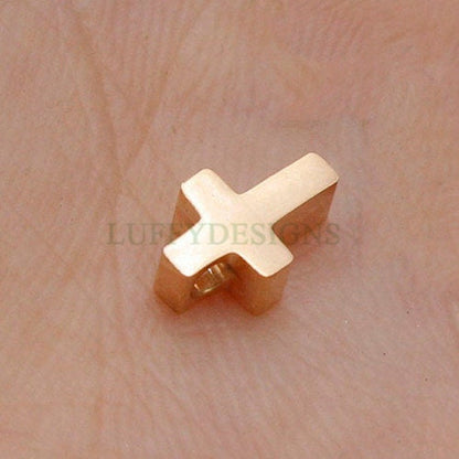 10pcs Cross Charms, Gold/ Rose Gold Steel Cross, Jewelry Making Supplies, Communion Findings, Jesus Charm, Christian Charm, Catholic Charm