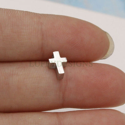 10pcs Cross Charms, Gold/ Rose Gold Steel Cross, Jewelry Making Supplies, Communion Findings, Jesus Charm, Christian Charm, Catholic Charm