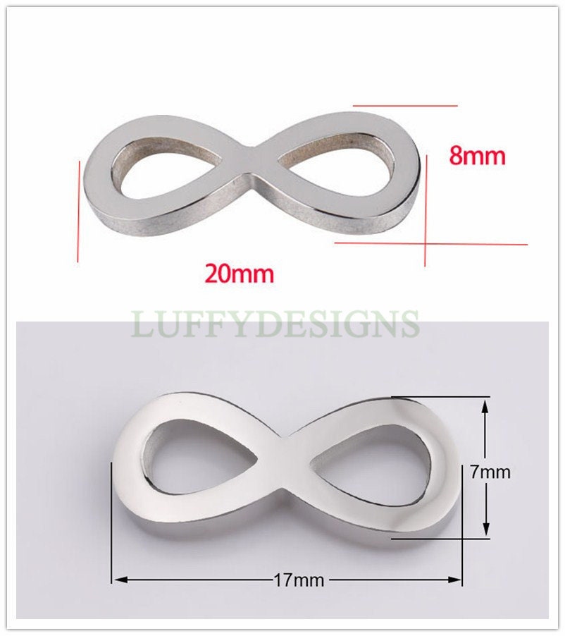 10pcs Infinity Charms, Infinity Pendant 20x8mm/17x7mm, Infinity Link Connector, Small Infinity Charm, 18k Gold plated Stainless Steel