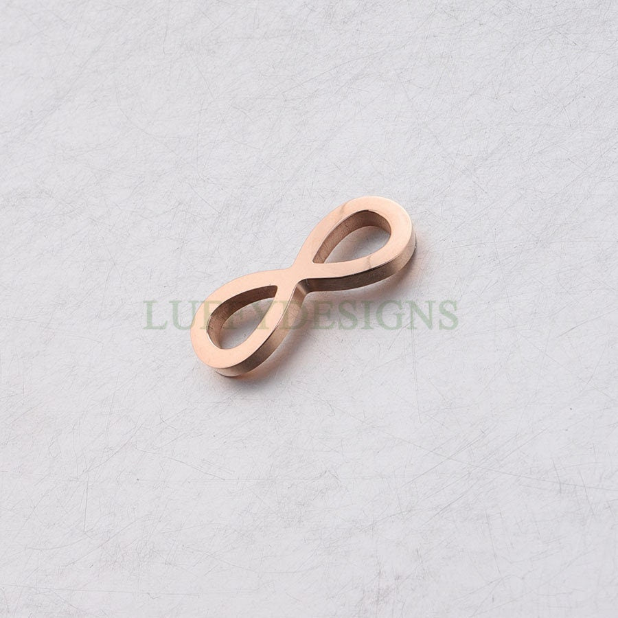 10pcs Infinity Charms, Infinity Pendant 20x8mm/17x7mm, Infinity Link Connector, Small Infinity Charm, 18k Gold plated Stainless Steel