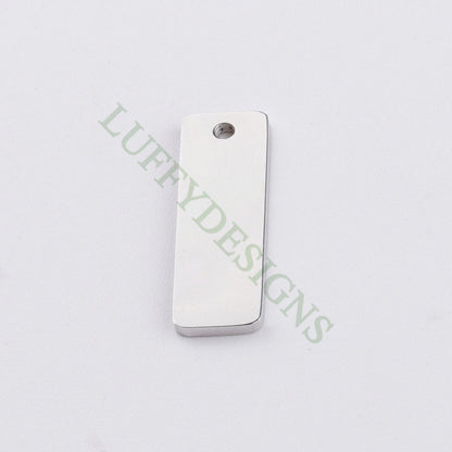 10pcs Personalized Stamping Blank Bar 6x18mm, Ready to Stamp, Gold Bar Charm, Gold Plated Stainless Steel, Mirror Polished Engraving Supply