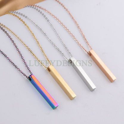 Blank bar necklace