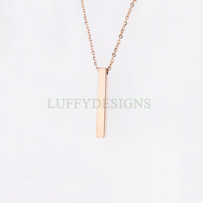 10pcs Blank 3D Bar Necklace, Arc Angel Bar Necklace Supplies, Gold stainless steel blanks, Hand stamping bar necklace, DIY Engraving, 40x5mm