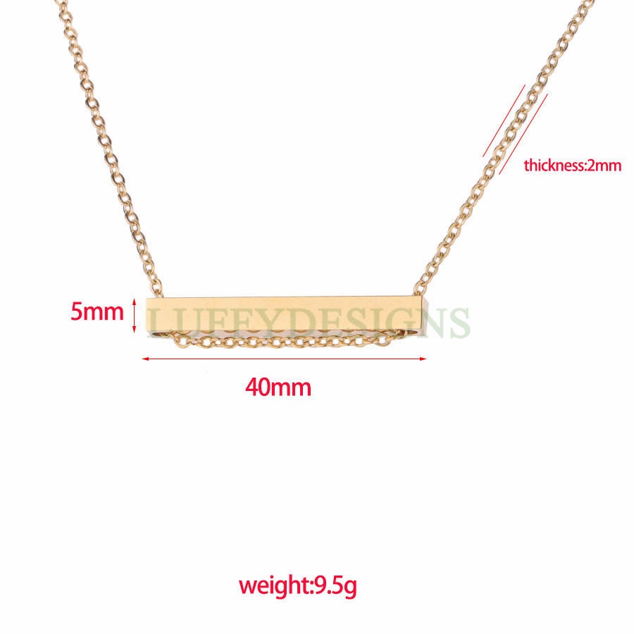 Blank bar necklace