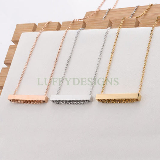Blank bar necklace