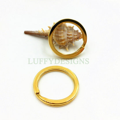 10pcs Round Key Split Rings, Gold /Rose Gold plated 304 Stainless Steel, Bulk Large Jump Ring, 25mm /30mm /35mm Key Rings, Mirror Polished