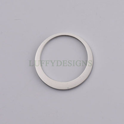 5pcs Circles Charm, Three-Layer Circle Pendant, Stainless Steel Ring Charm, Circles Charms Link Connectors, Round Pendant, Round Flat Ring