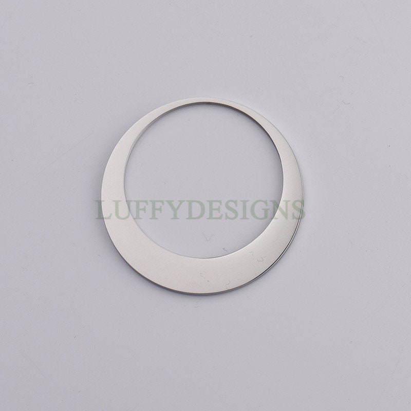 5pcs Circles Charm, Three-Layer Circle Pendant, Stainless Steel Ring Charm, Circles Charms Link Connectors, Round Pendant, Round Flat Ring