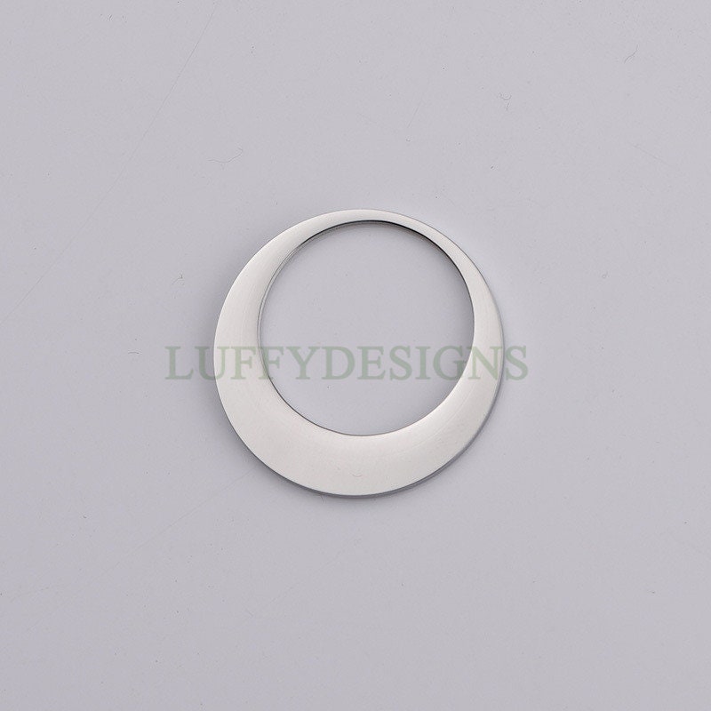 5pcs Circles Charm, Three-Layer Circle Pendant, Stainless Steel Ring Charm, Circles Charms Link Connectors, Round Pendant, Round Flat Ring