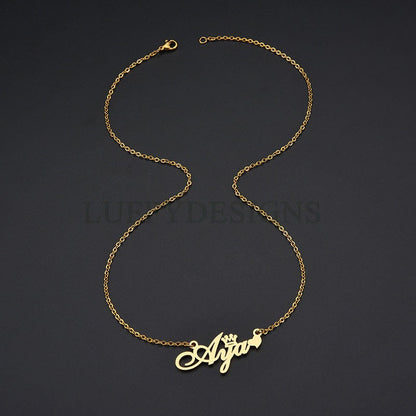 Personalized Name Jewelry, Custom Name Necklace, Custom Word Gifts, Gold Name Necklace, Rose Gold Name Necklace, Monogram Necklace